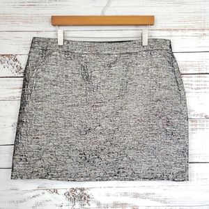 Banana republic metallic woven mini skirt